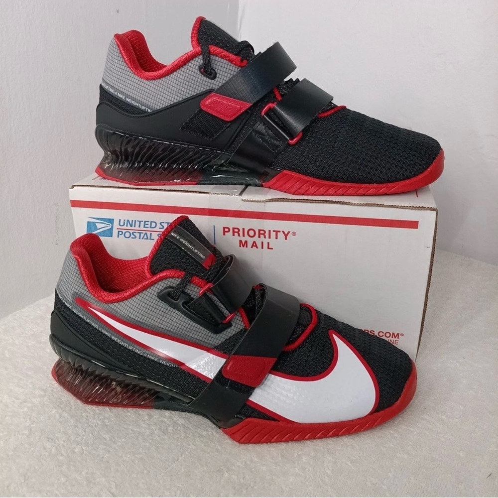 Nike Romaleos 4 Weightlifting Shoes Mens 10 and 11 Black Red CD3463-003